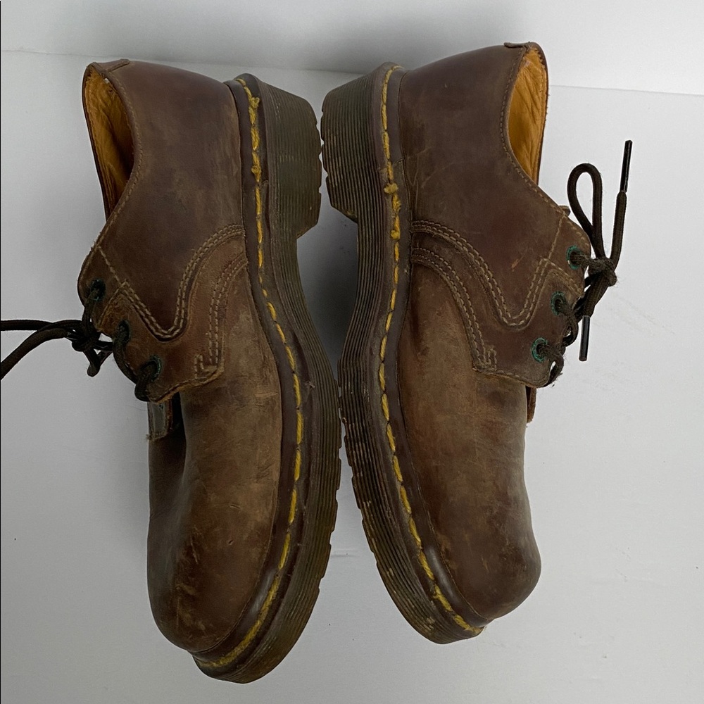 Dr. Martens Brown Leather Derbys-unisex size 5 - Picture 4 of 10